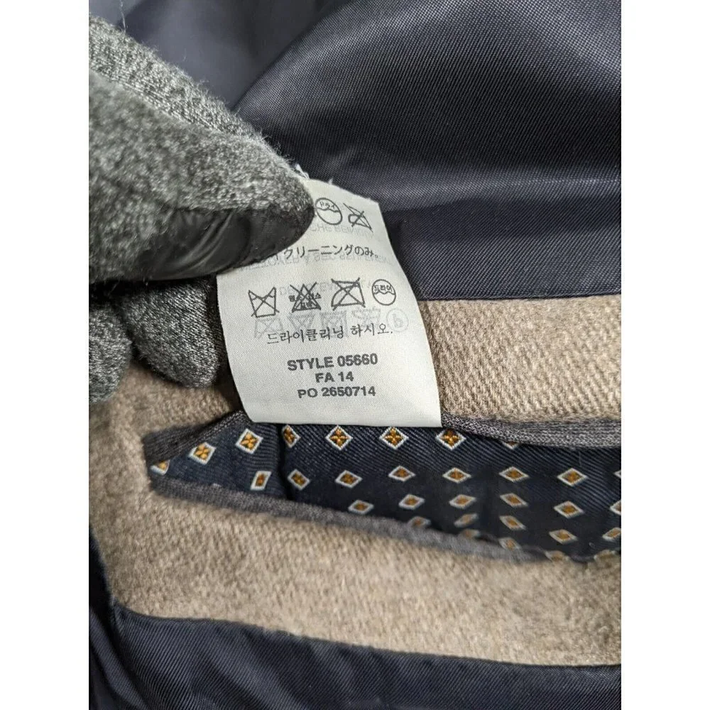 J Crew Ludlow Topcoat Mens 40R Wool & Cashmere Overcoat Long Coat